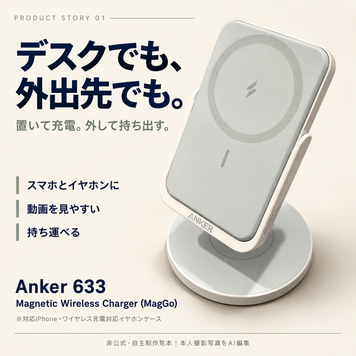商品紹介画像5枚と説明文・FAQを作ります 商品写真から、紹介素材をひとまとめに イメージ1