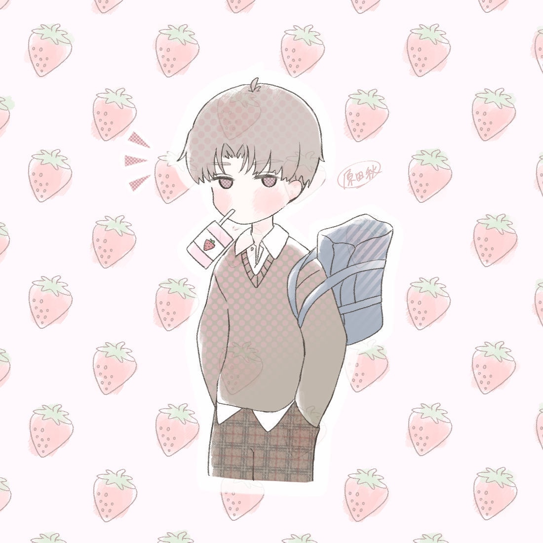 ゆるかわいい絵柄のイラスト描きます ゆるかわなミニキャラサイズの人物イラストが欲しい方へ イメージ3