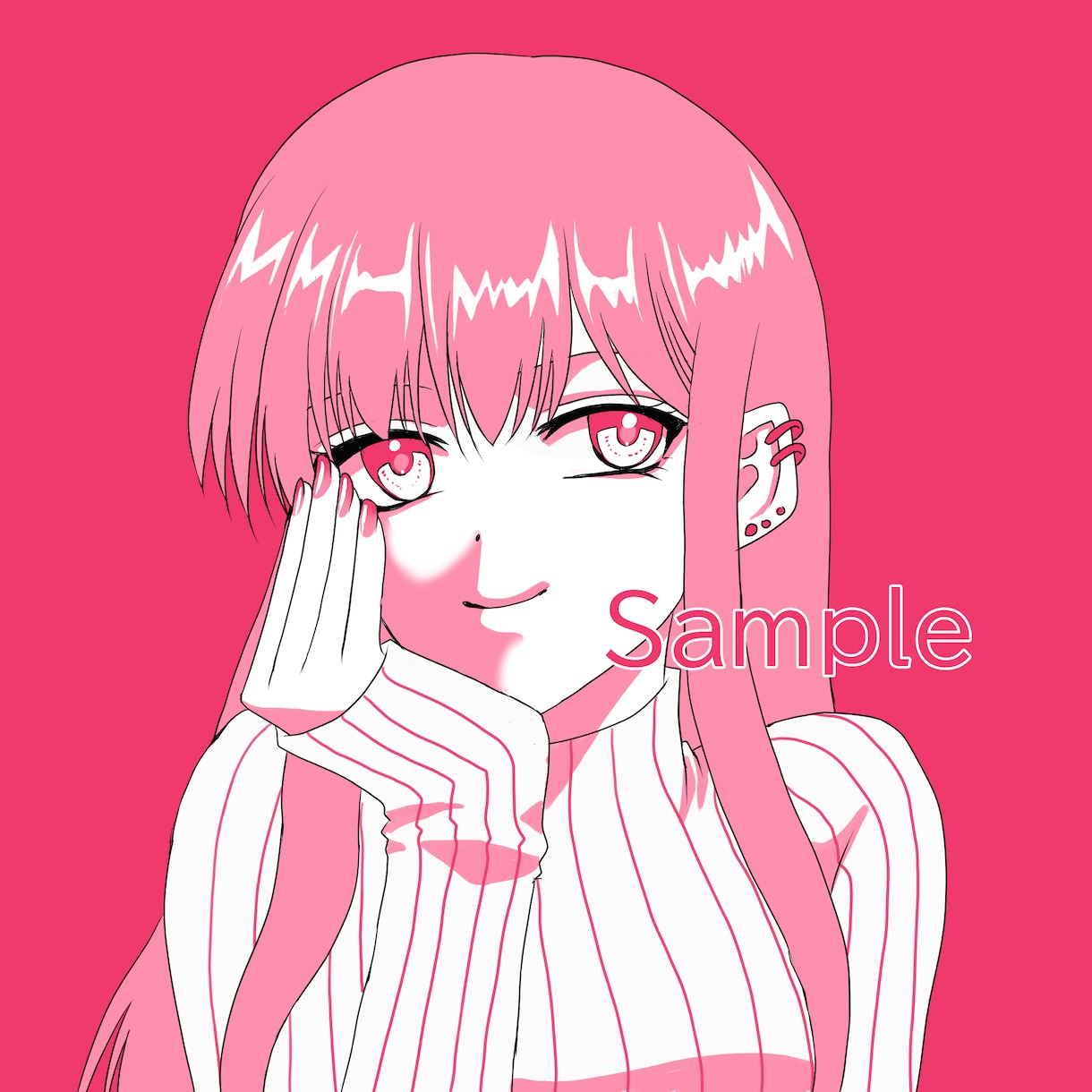 白黒＋一色＋背景色。シンプルなアイコンを描きます 線画のみも受け付けております。 イメージ5