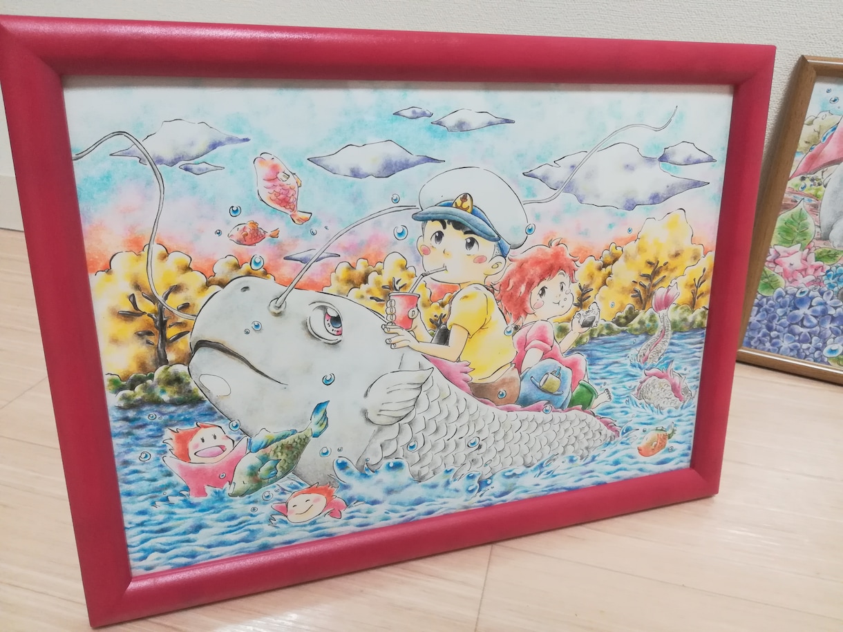 世界にひとつのジブリ風アナログイラスト描きます プレゼントやウェルカムボード、あなただけの１枚を大切な方へ イメージ7