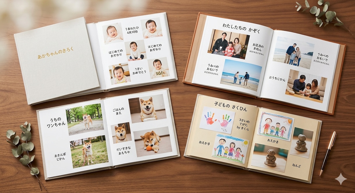 大切なペットや赤ちゃんの記念フォトブック制作します スマホの中に埋もれていた写真をいつでも身近に眺められる一冊に イメージ3