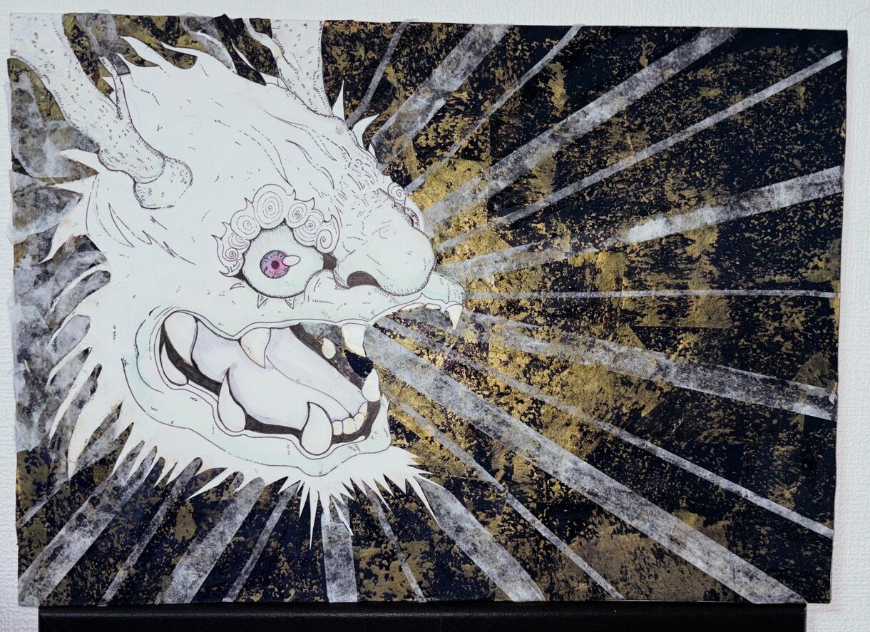 ご依頼に応じたオーダーメイド作品の制作を承ります ＜作品の特徴＞・コラージュ、金地・銀地・布地など多様な素材 イメージ7