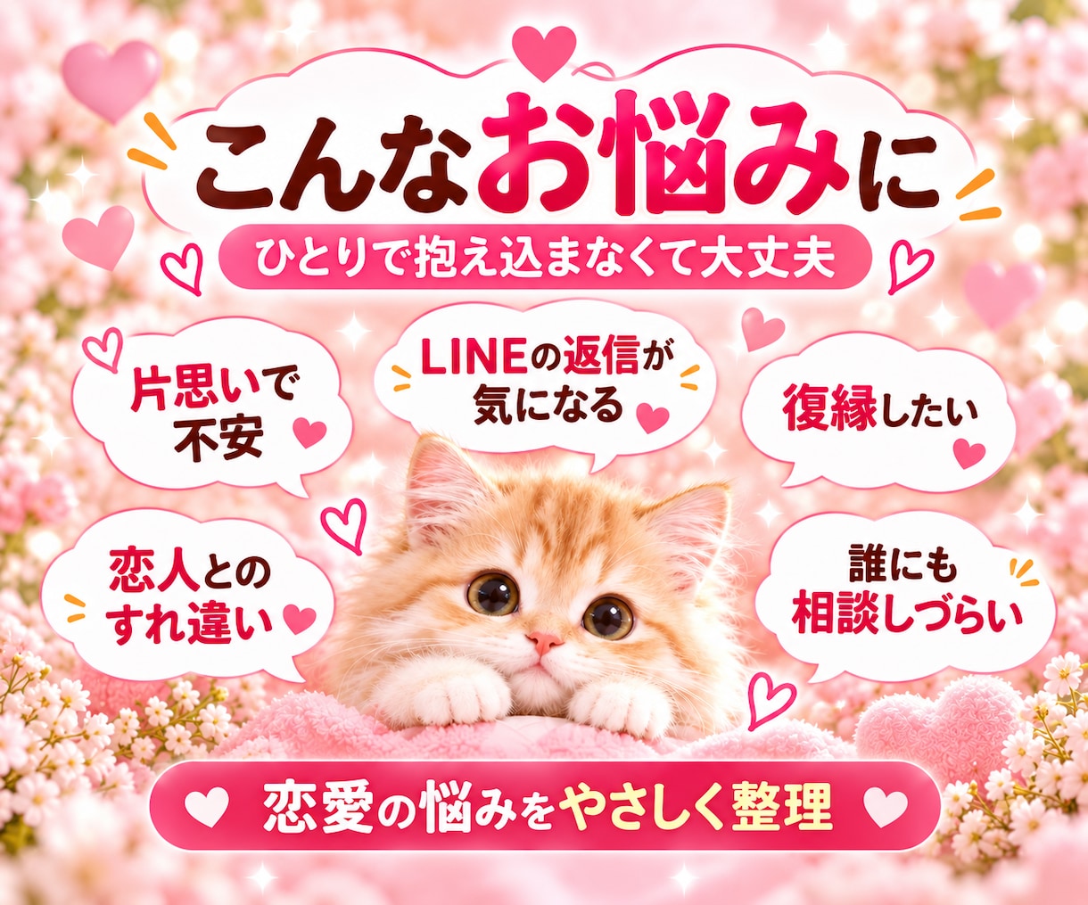 恋愛相談AIで片思い・復縁等の整理方法を届けます LINE返信・デート・交際中・恋人の不安を整理するヒント イメージ2