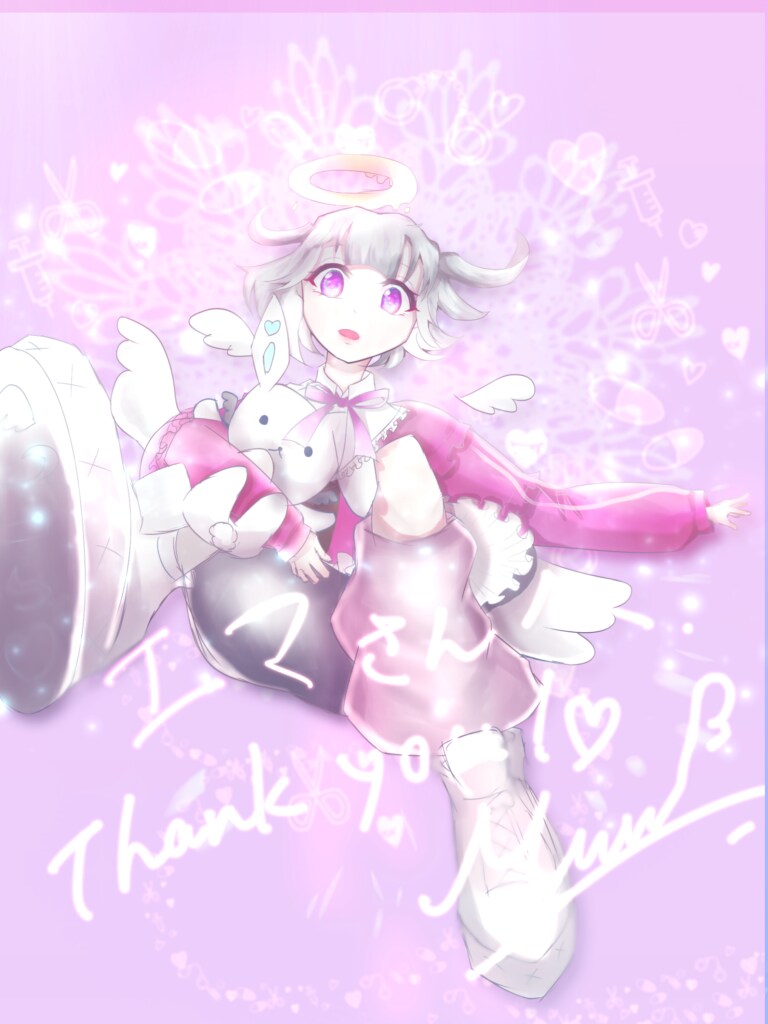 動画サムネイル,アイコン,夢絵,ペア画など描きます きらきらゆめかわいい絵柄☆デフォルメ等身選べます✐☡ イメージ3