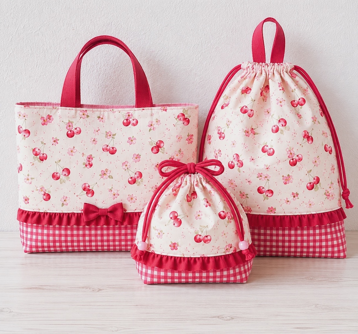 通園通学用品・お稽古バッグ作成します ご希望の布やデザインでお作りいたします♪ イメージ1