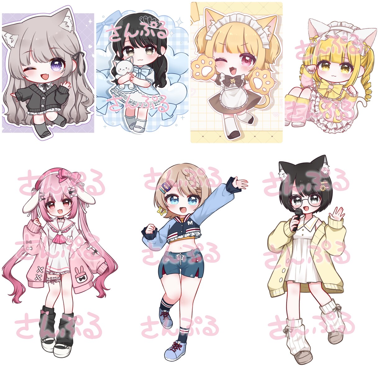 ミニキャラ・等身イラストのご依頼承ります 可愛いデフォルメイラストお描きます！ イメージ1