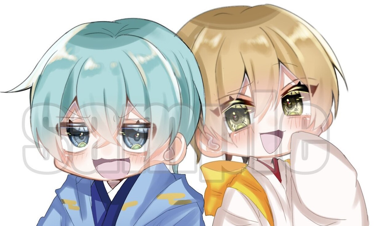 デフォ限定の可愛いイラスト作成致します 可愛いデフォ絵(夢、ペア○)を得意としております。 イメージ3