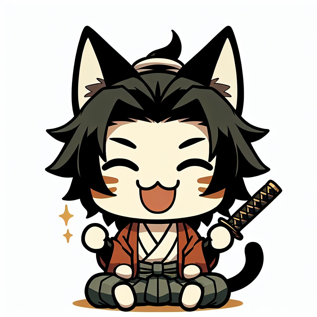 可愛いアイコンを作っています サムライ猫のアイコンです！お好きな用途にお使いください！！ イメージ3