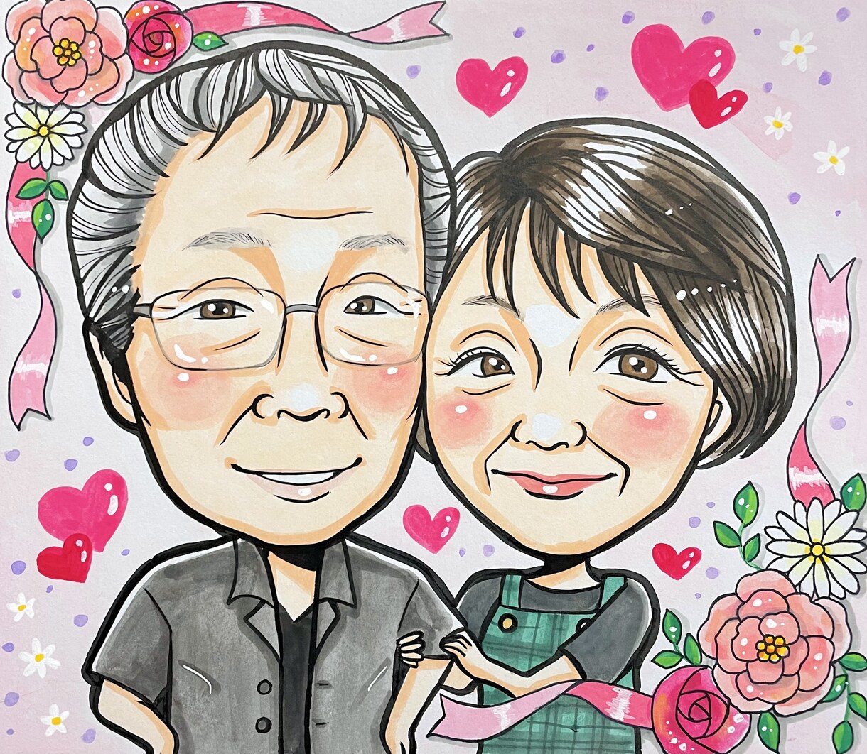 似ていてあったかい手描きの似顔絵お描きします 笑顔をカタチに。世界に一つの贈り物 イメージ6