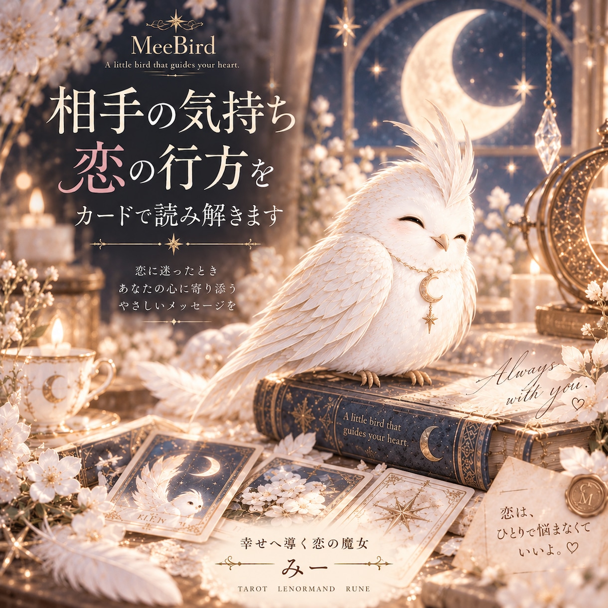 相手の気持ち・恋の行方を鑑定します カードから届く本当の気持ちを丁寧に読み解きます イメージ1