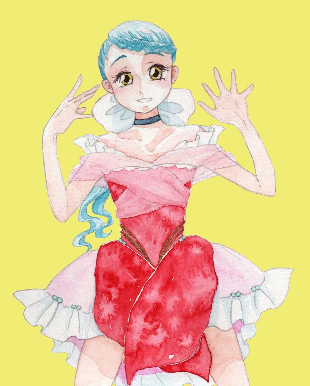 アイコンを描きます 少女漫画風のアイコンを水彩で描きます！ イメージ3