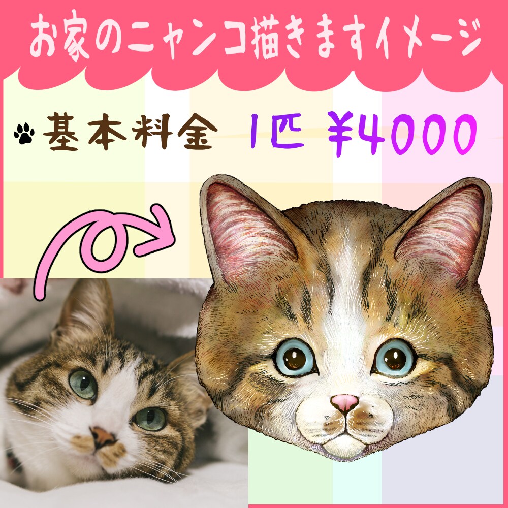 あなたのお家ニャンコ描きます 自慢の愛猫ちゃんで、オリジナルアイコン作りませんか？ イメージ4