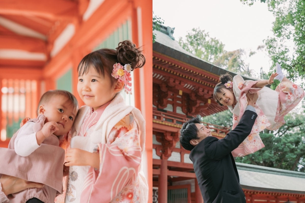 自然な笑顔を大切に、七五三の記念写真を撮影します 撮影だけのシンプルプラン。レタッチ80枚以上納品。 イメージ3