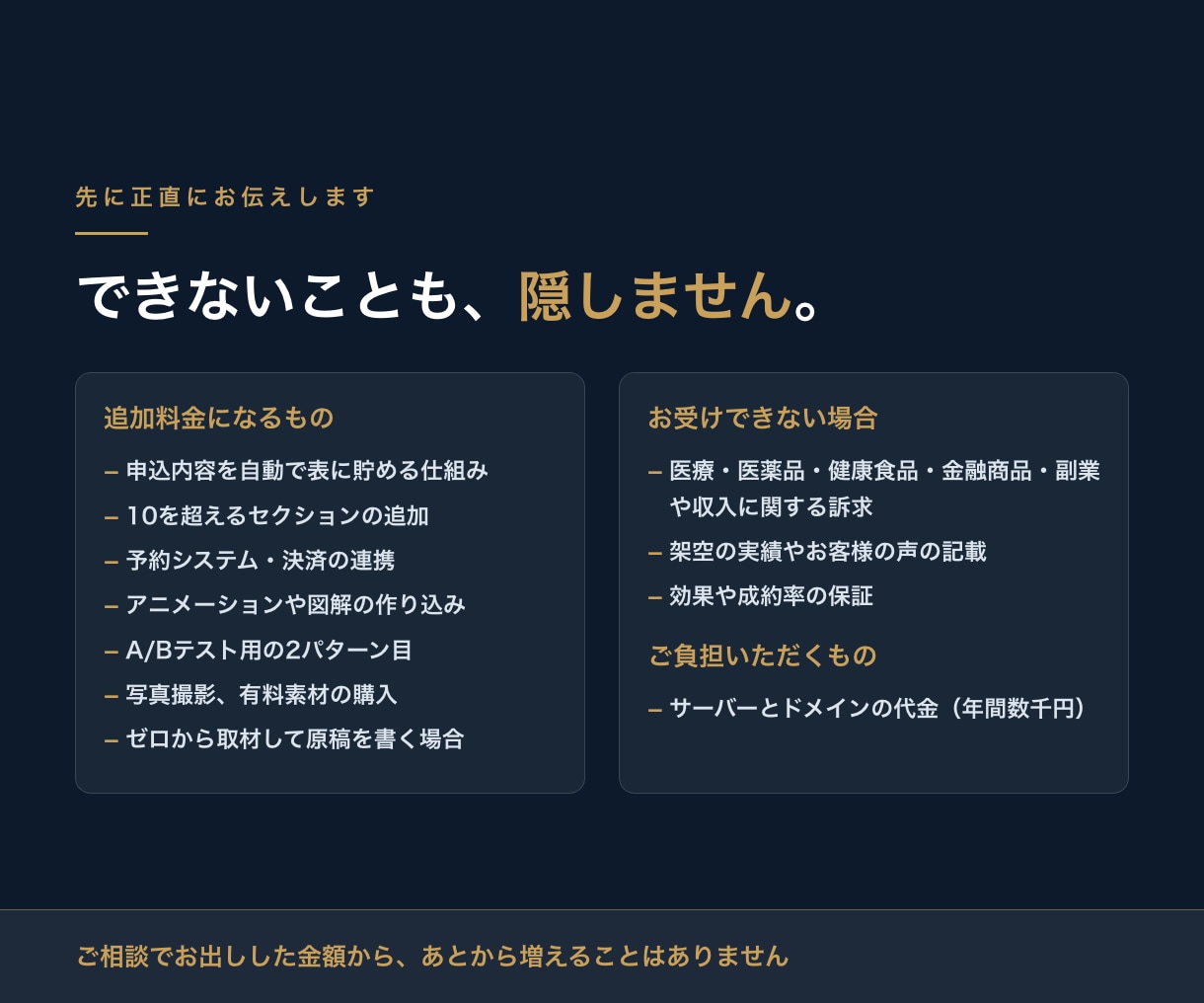 申込につながるLPを最短3日で作ります 先にご相談。内容と金額を確定してからご購入いただけます イメージ8