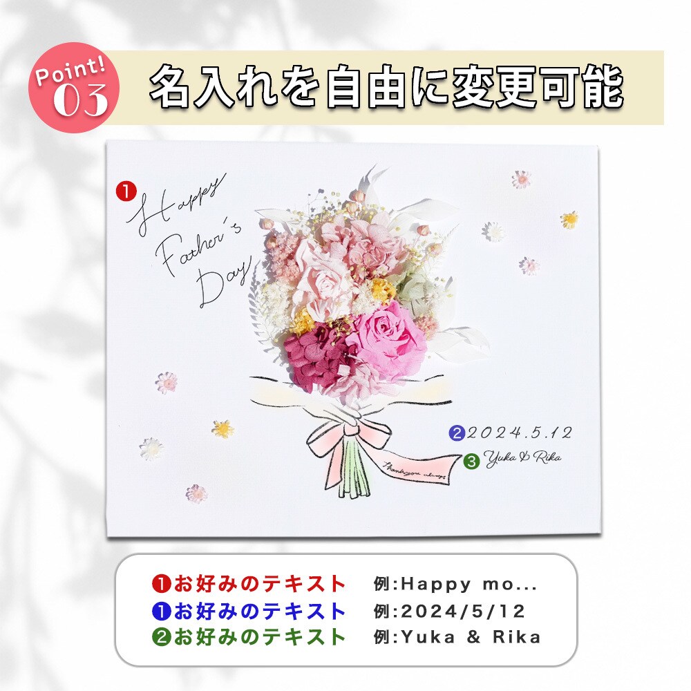 本物の花束のようなキャンバスアート作ります キャンバスのイラストにお花をつけた本物の花束のようなアート♩ イメージ7