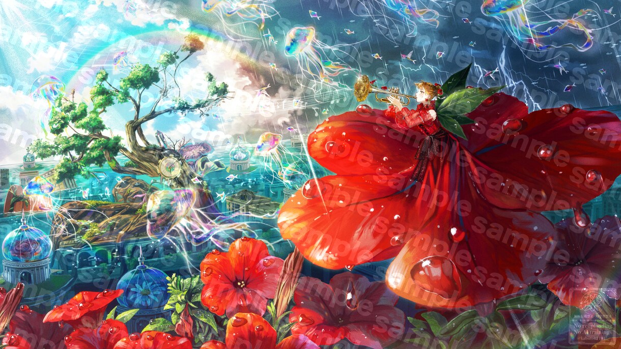 儚くてアンティークな一枚絵イラストを制作いたします 丁寧に納品日厳守でイラストを提供致します！ イメージ7