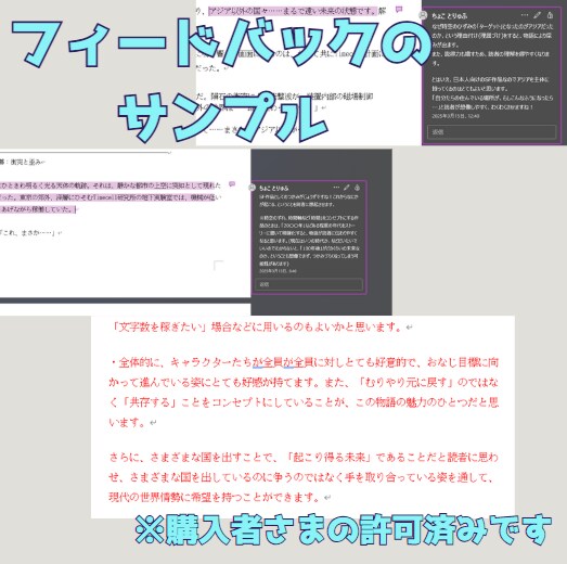 プロTL編集者があなたの小説に感想アドバイスします 未完小説でもOK！執筆者として孤独になりがちな創作活動を応援 イメージ2