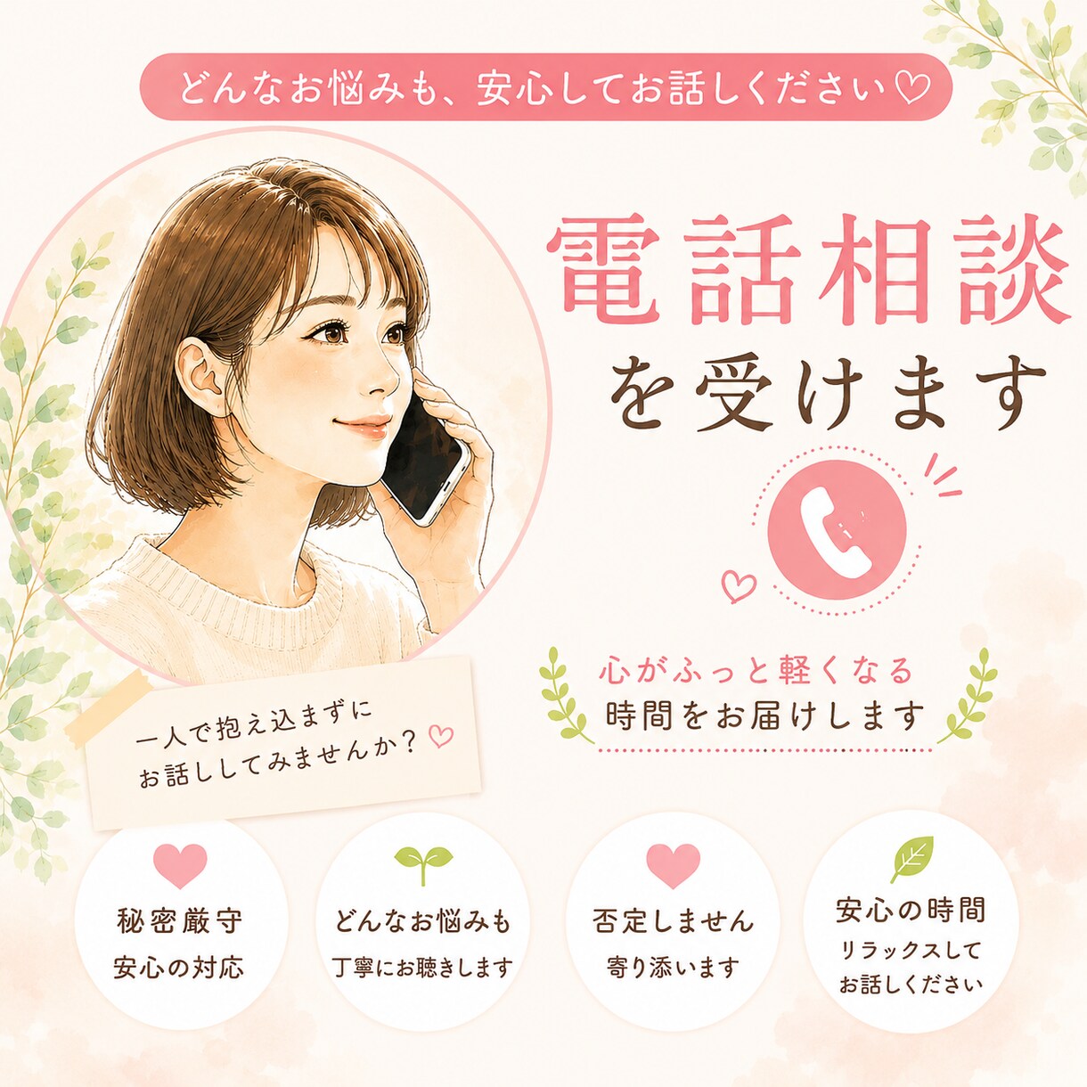 愚痴、ストレス、何でもお話をお聞きします あなたのお悩み愚痴相談全て引き受けます イメージ1