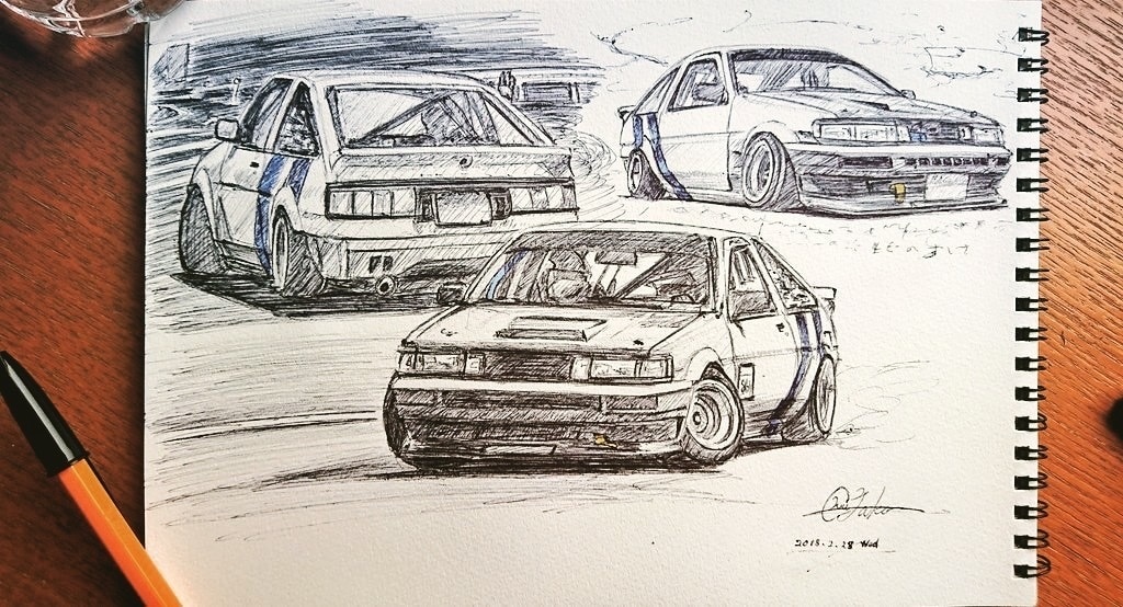 あなたの愛車をスケッチします 愛車との思い出にちょっとしたイラストを イメージ1