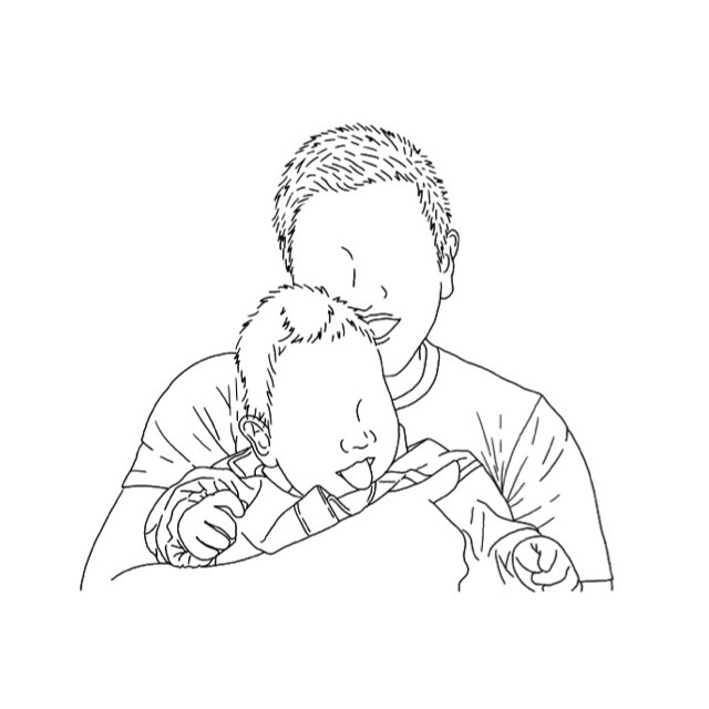 お好きな写真をシンプルな線画を描きます 思い出用、プレゼントにも喜んでもらえると思います イメージ6