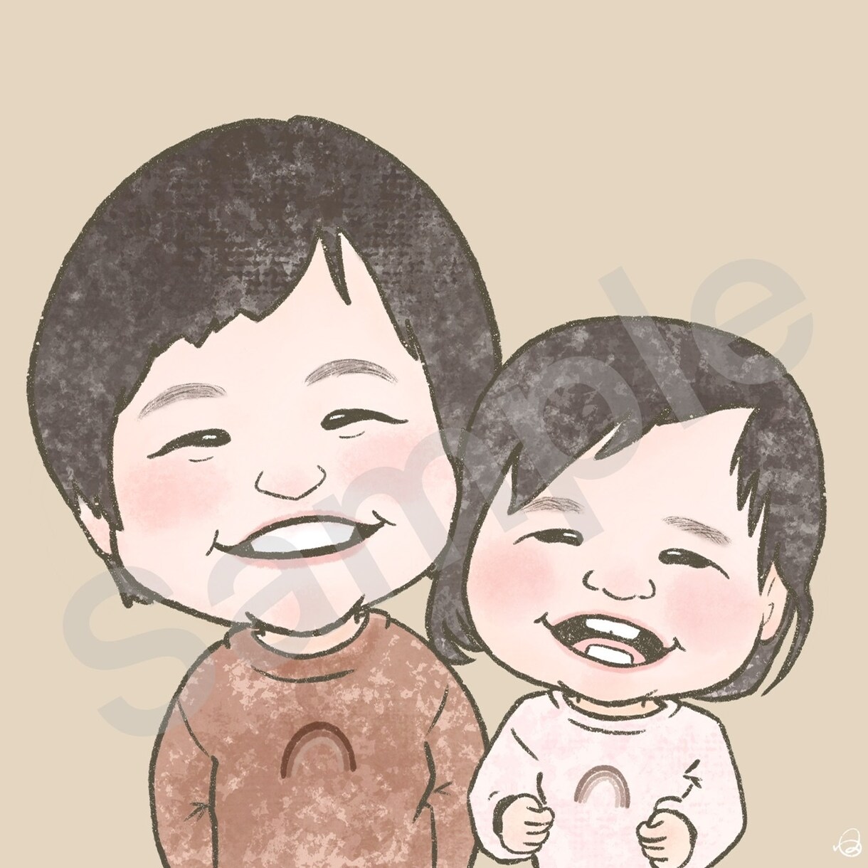 プロフィール画像★ほんわかかわいい似顔絵描きます 【先着20件限定価格！】アイコンや記念日のプレゼントに イメージ9