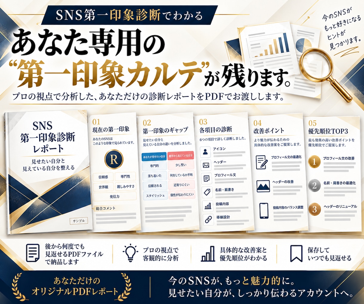 信頼されるSNSプロフィールへ第一印象を改善します あなたのSNSがどう見えるかプロ目線で診断します イメージ7