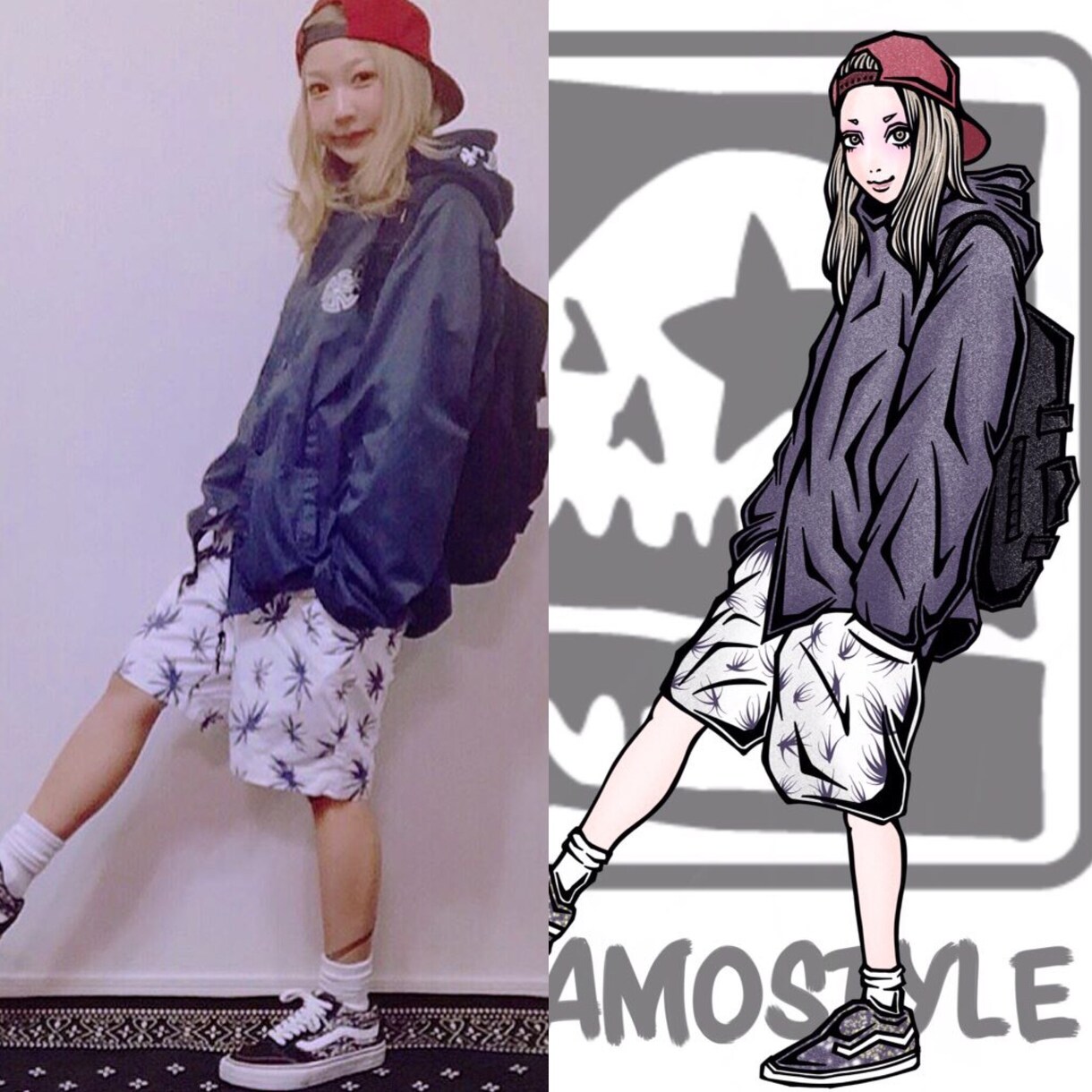写真をもとに似顔絵風イラストを描きます イメージ1