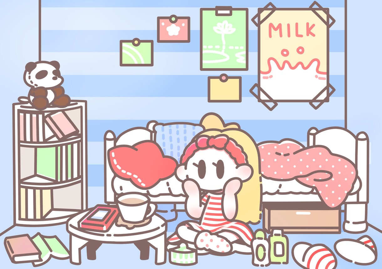 可愛らしい一枚絵を描きます ふんわり系とはまた違ったテイスト！ イメージ1