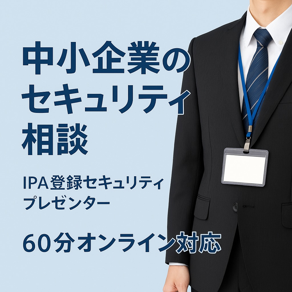自営業・中小企業の情報セキュリティ相談を受けます 情報セキュリティの専門家が公的支援を活かし実務目線で解決！ イメージ1
