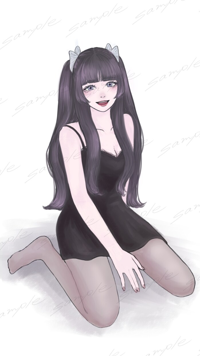 韓国風｜クールで綺麗めな女の子イラスト描きます 可愛いだけじゃ物足りない。ダークなイラストを探している貴方へ イメージ9