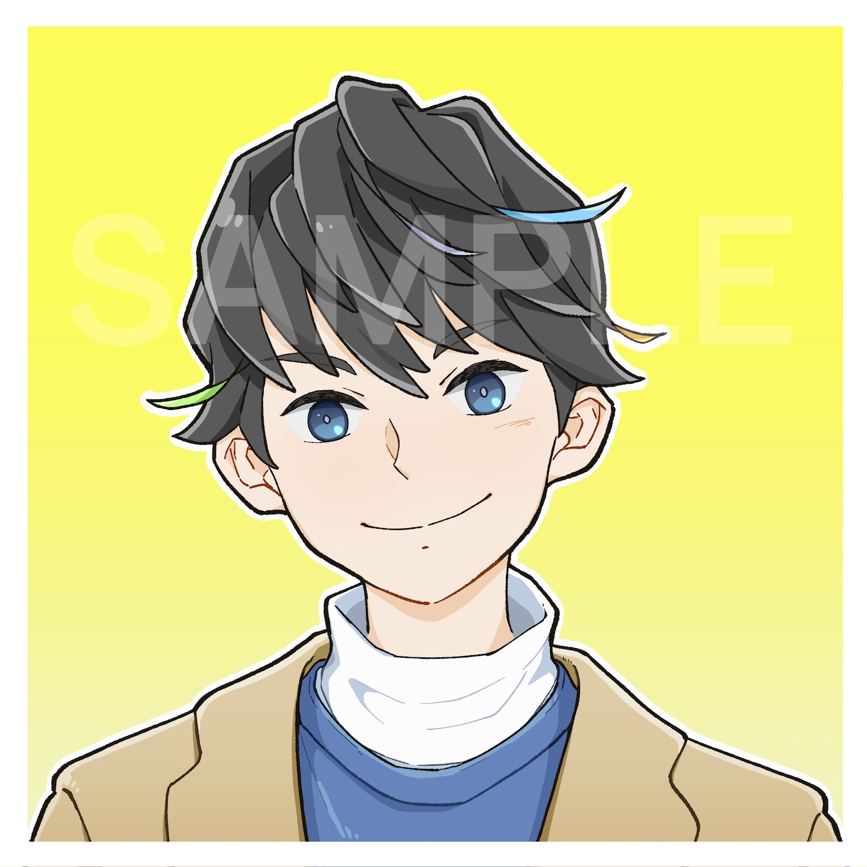 SNSで使えるカッコいい個性のあるイラスト描きます 人とは違うPOPでカッコいいデザインで目を引くアイコンを！ イメージ2