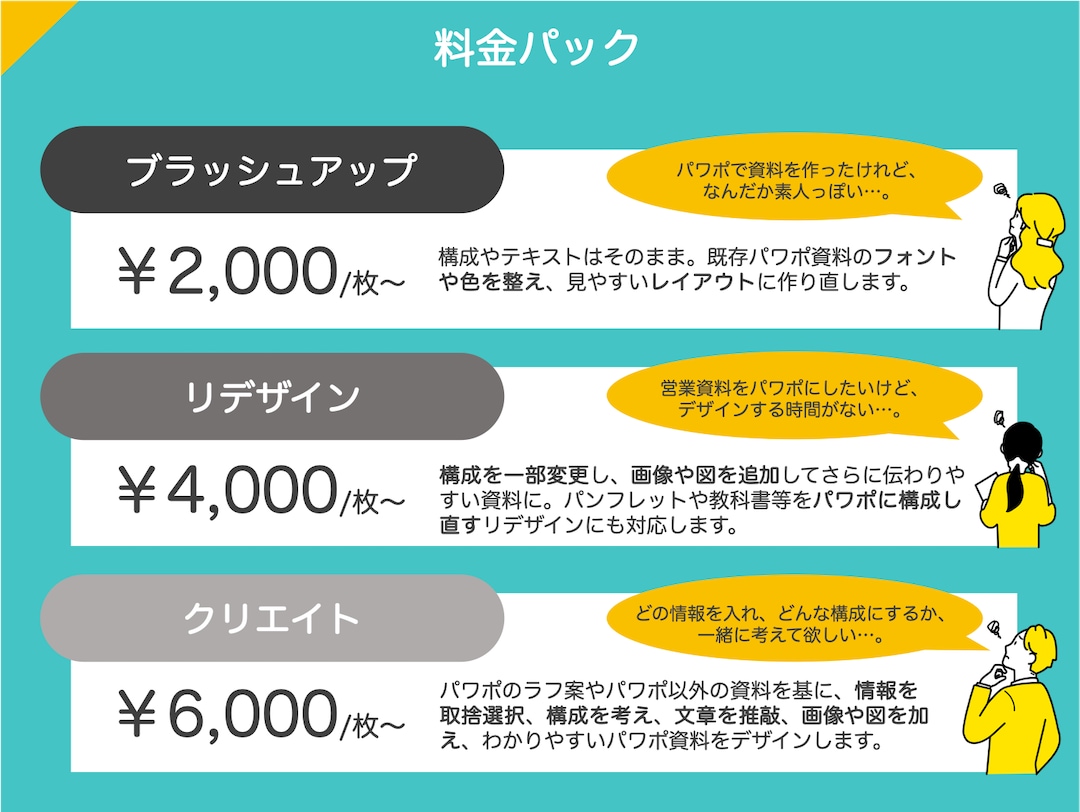 あなたの企画書をブラッシュアップします デザイン事務所出身のマーケターが洗練デザインをご提案！ イメージ3