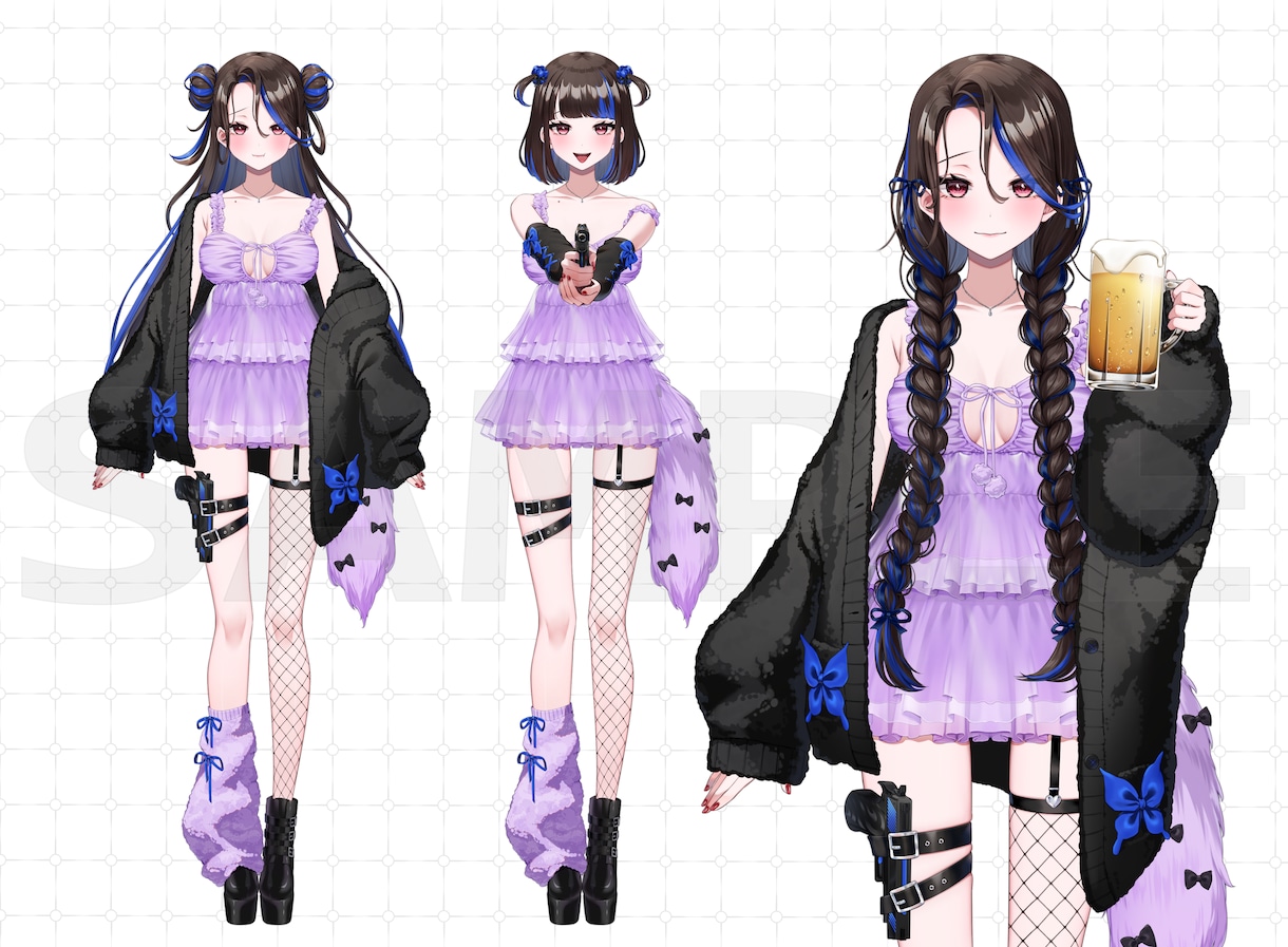 Live2D用パーツ分けイラスト・立ち絵制作します Vtuber、キービジュアル、ゲーム、TRPGに イメージ2
