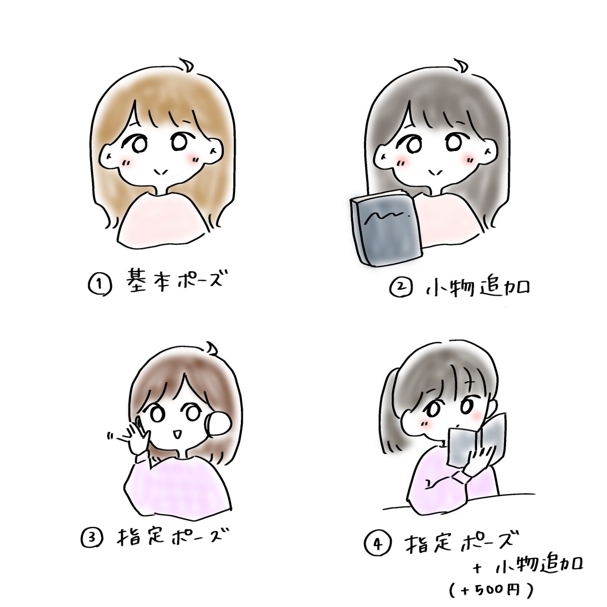 ゆるイラストのアイコン作成いたします 女の子のゆるいアイコン！オリジナルアイコンを使いたい方！ イメージ2