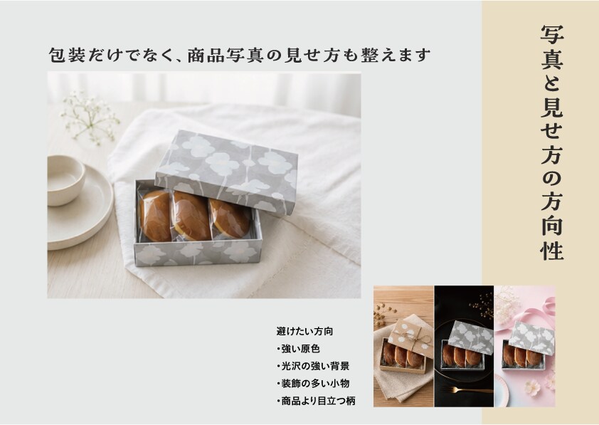 パッケージにつかえる柄デザインを提案します 商品写真をもとに柄・配色・包装・撮影の方向性を一つに整えます イメージ6