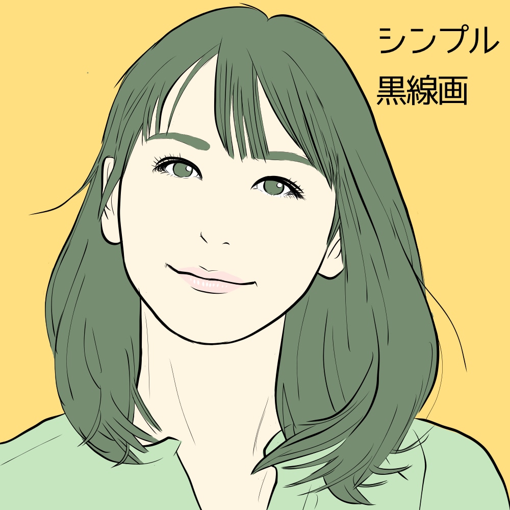 好感度アップ!! 似顔絵アイコンを作成します フラットな着色の似顔絵イラストを描きます！ イメージ2