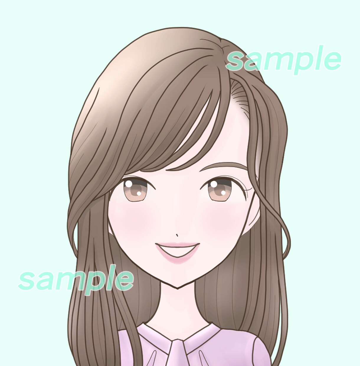 ふんわり優しい、透明感のあるイラスト描きます 大人の女性におすすめのアイコン イメージ9