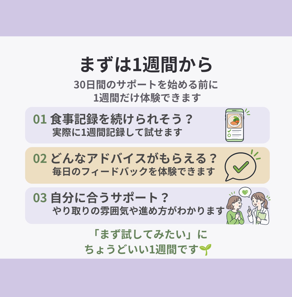 管理栄養士が1週間の食事記録を分析します ​✦食事のクセと改善ポイントを見える化✦ イメージ7