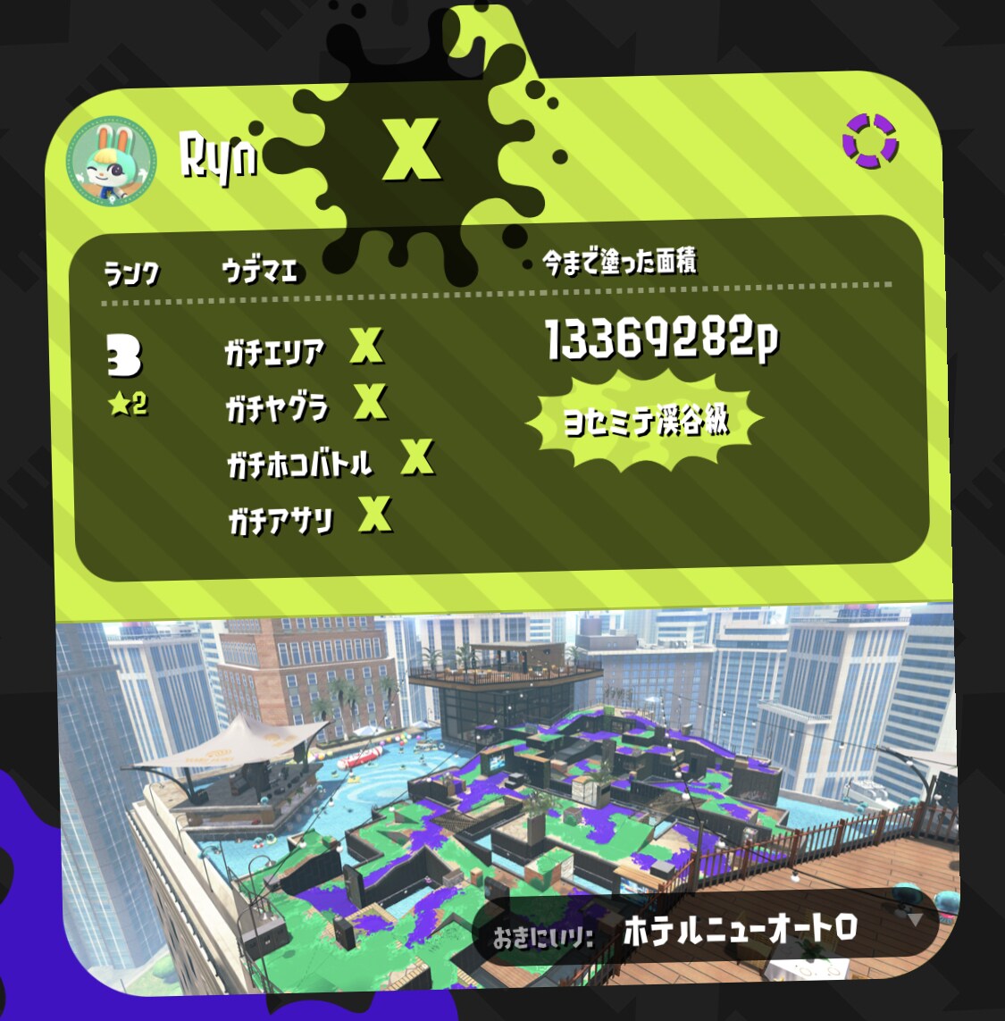 スプラトゥーン2 ウデマエX到達のサポートします ウデマエXを目指している方、3までにウデマエを上げたい方 イメージ1
