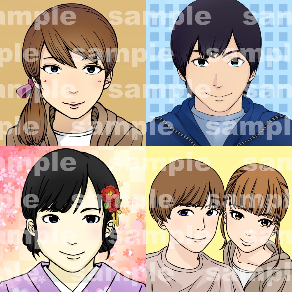 漫画、アニメ調でポップでシンプルな似顔絵描きます Twitter、YouTube、ブログ、名刺などに使える！ イメージ4