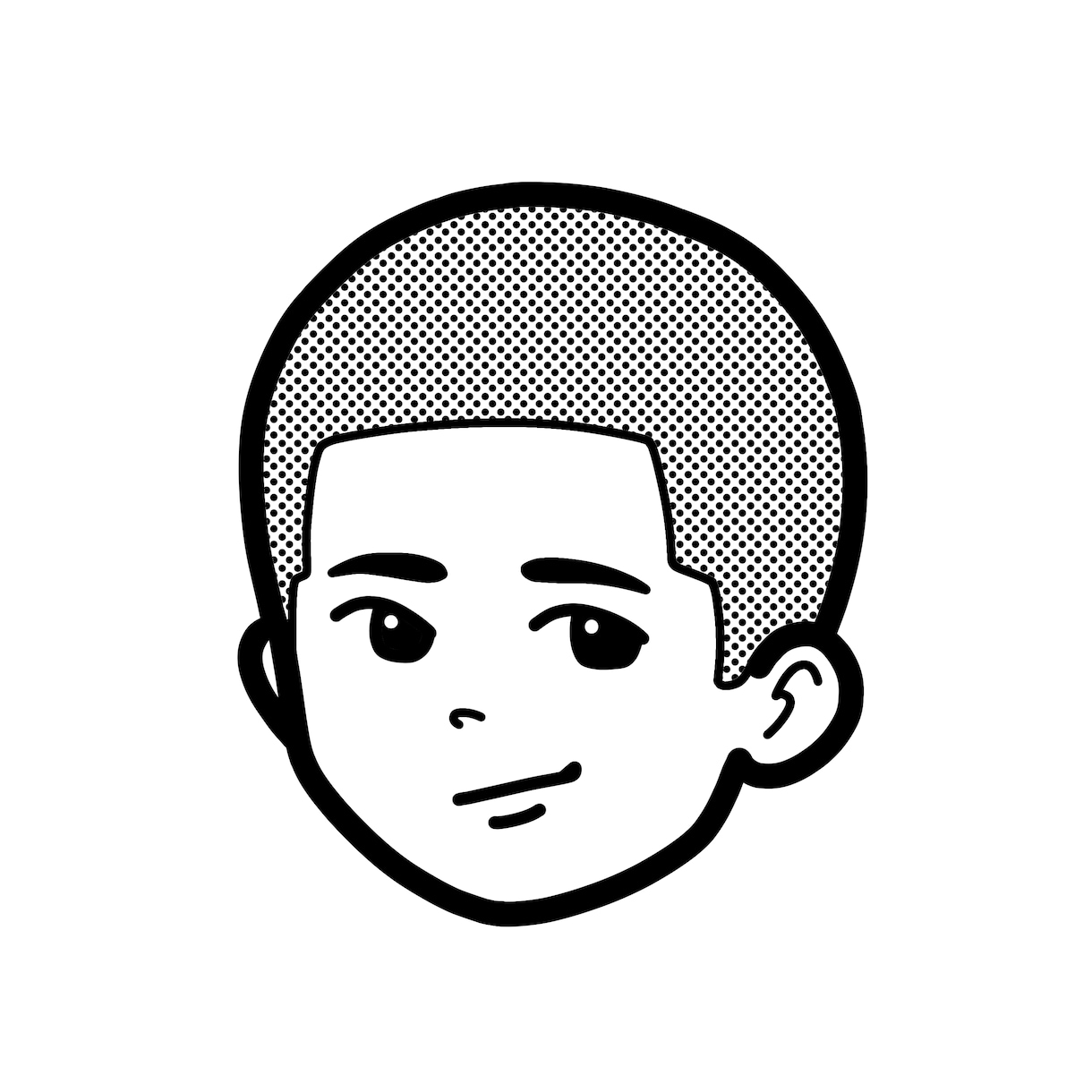 格安！モノクロ顔だけイラスト作成します アイコンにぴったり！短納期でシンプルなイラストを作成します！ イメージ7