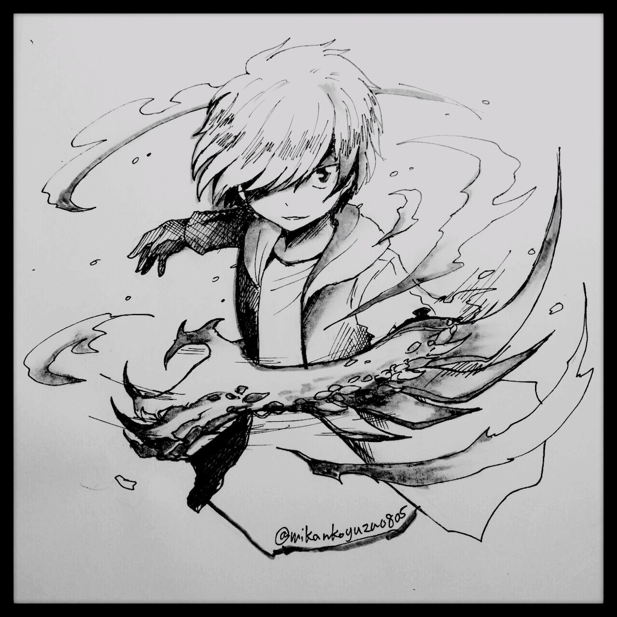 白黒の挿絵を描きます！ イメージ1