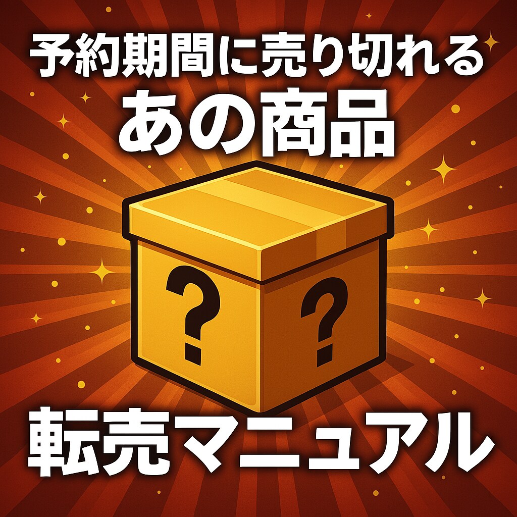 プレミア化するあの商品の転売ノウハウ教えます たった5分でできる！発売日プレミア転売完全マニュアルです！ イメージ1