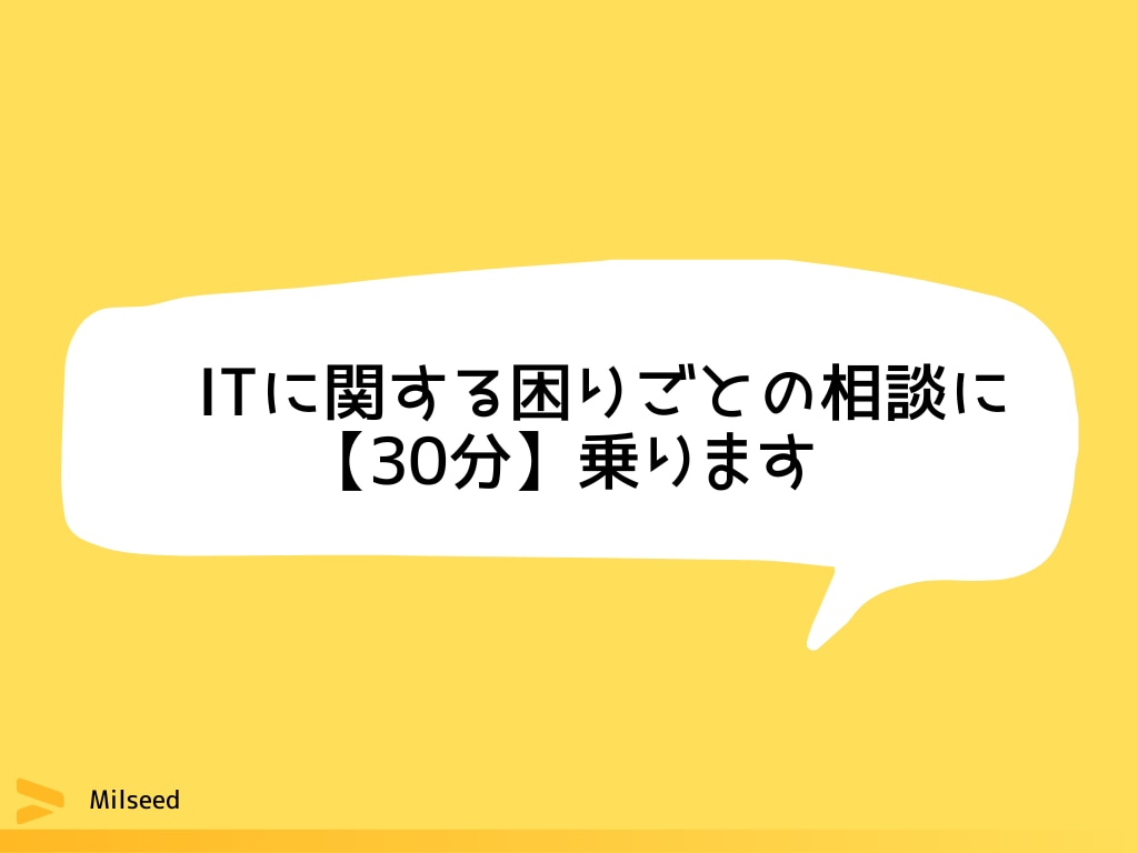 ITに関する困りごとの相談に【30分】乗ります 仕事、副業、リスキリングのお悩み相談【初心者OK】 イメージ1