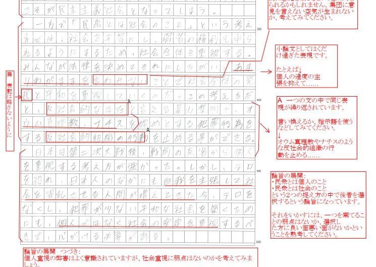 ２日で返却　小論文（過去問含む）の添削をします 質問回数は無制限です。遠慮することなく質問してください イメージ2