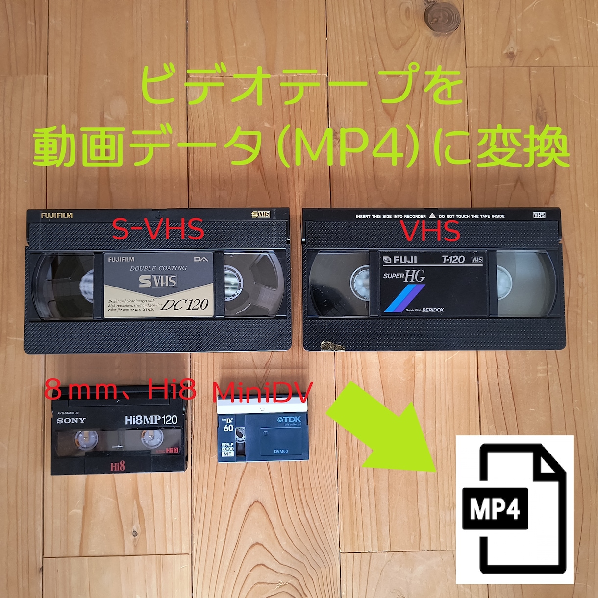 思い出のビデオテープを、動画データに変換します すぐ見られるオンライン納品、安心のご指定メディア保存に対応！ イメージ1