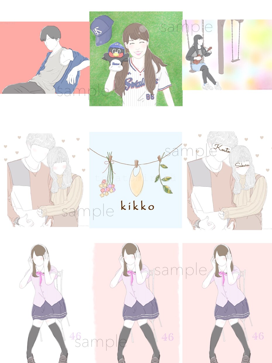 デジタル◎﻿1枚のお写真をイラストに◎します 思い出のお写真をお洒落なイラストに¨̮ イメージ4