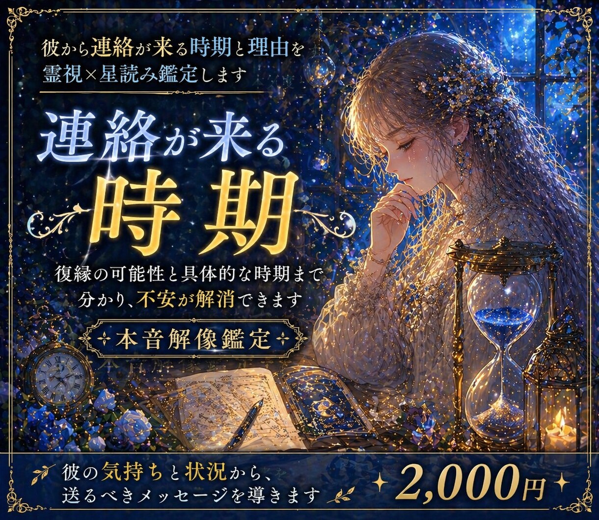 彼から連絡が来る時期と理由を【本音解像鑑定】します ｜待つべきか迷う状況で動き出す時期を明確にします イメージ1
