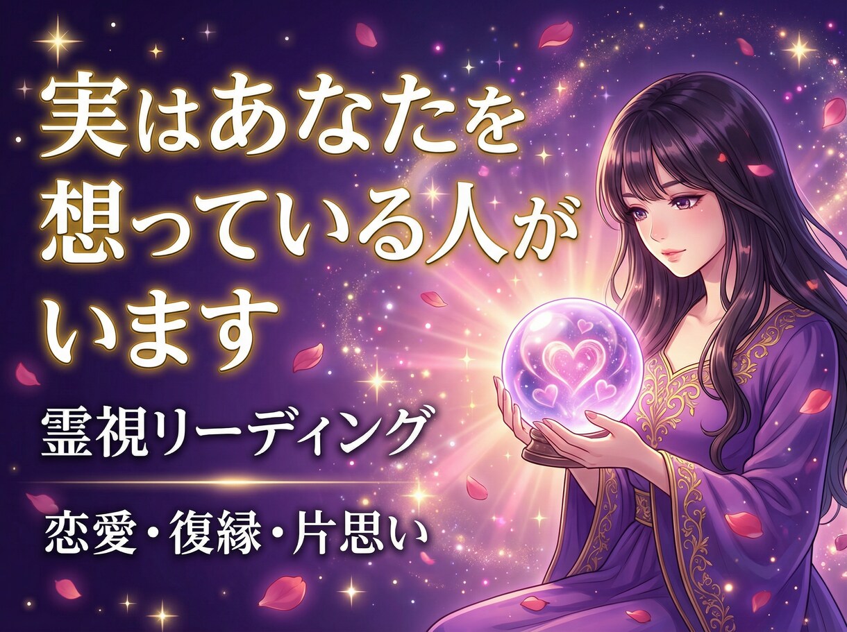 恋愛占い♡実はあなたを想っている人がいます 密かに想いを寄せている人の存在を読み取ります イメージ1