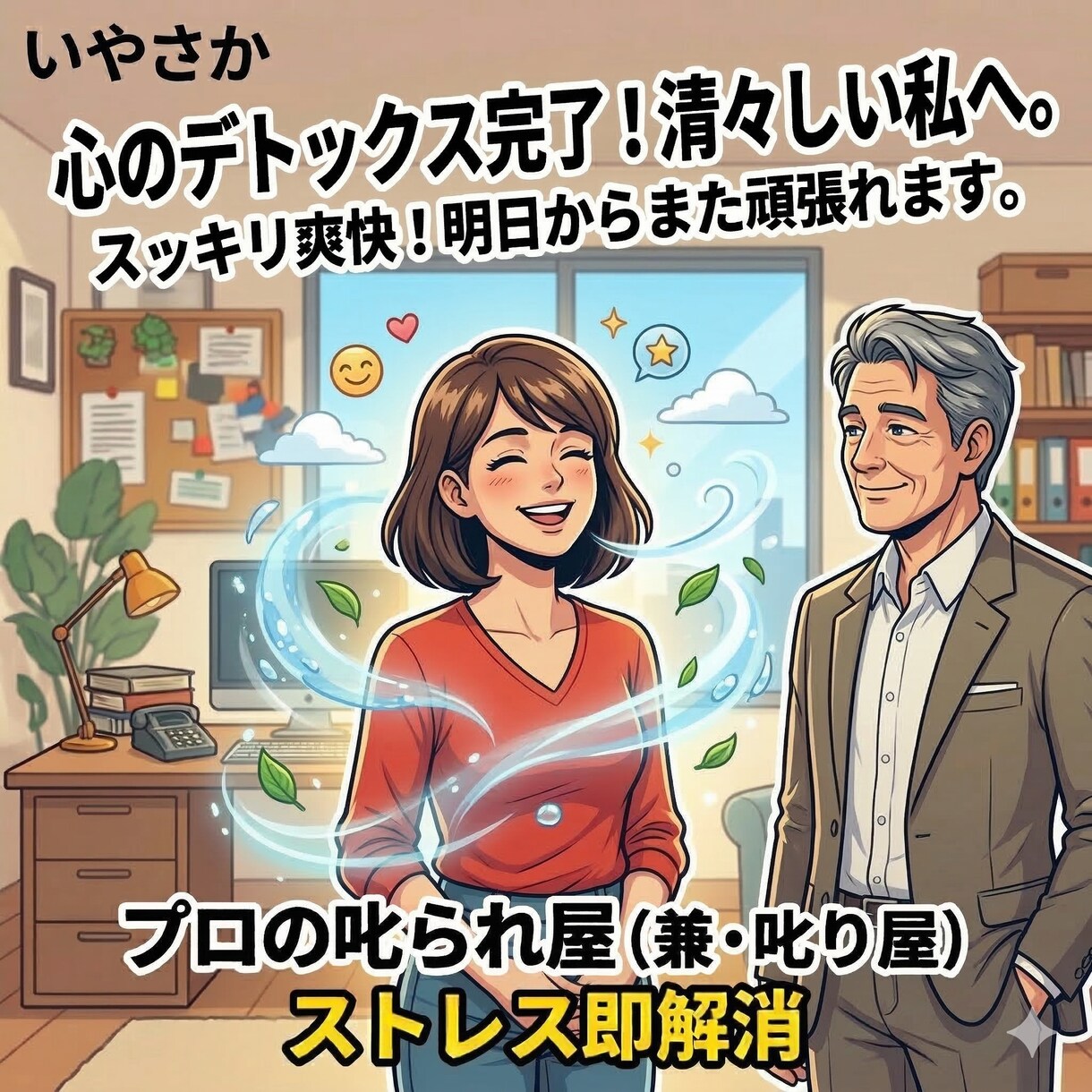 嫌なアイツに倍返し！私が代わりに叱られます 叱るも叱られるも自由自在！非日常の会話で心のデトックス！ イメージ10